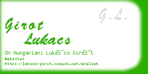 girot lukacs business card